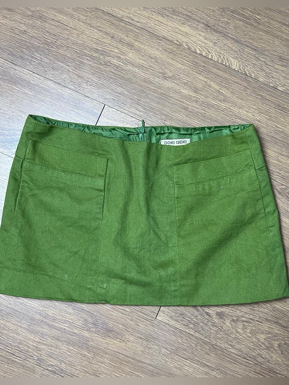 Green Mod Style mini skirt